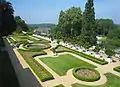 Les jardins à la française.