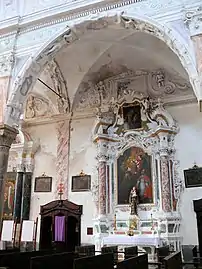 Le retable de saint Antoine dans le collatéral nord