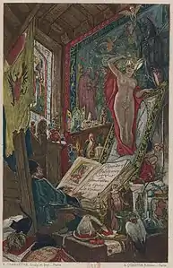 Illustration du livre d'Octave Uzanne, Son altesse la femme (1885).
