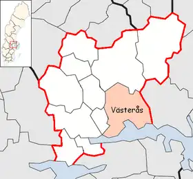 Localisation de Västerås