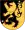 Blason de la province suédoise de Västergötland, représentant un lion mi-jaune mi-noir sur un fond aux mêmes couleurs, inversées.