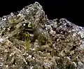 Vésuvianite -  Mine Jeffrey, Asbestos, Québec (XX 2 cm)