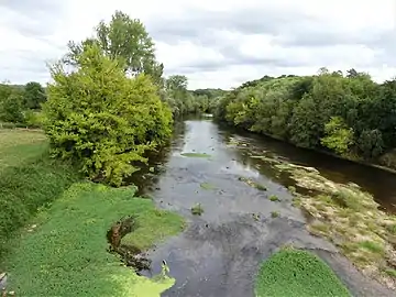 La Vézère en limite de Thonac (à gauche) et Sergeac.