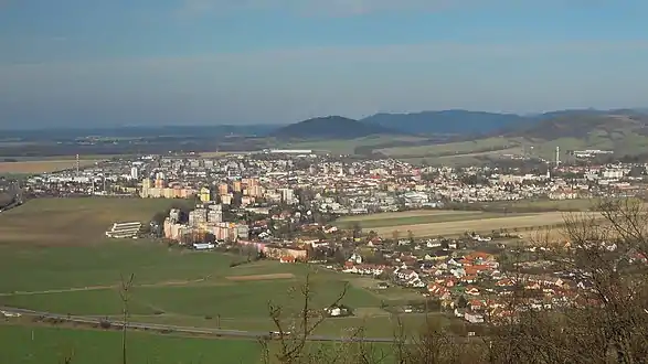 Vue aérienne de Nový Jičín.