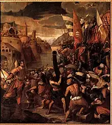 Conquête de Tyr, huile sur toile, Antonio Vassilacchi