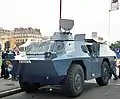 Véhicule blindé à roues de la Gendarmerie mobile.