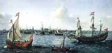 Le Port d'Amsterdam, huile sur toile, 1630