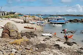 La plage sur la côte est de la Grande Île