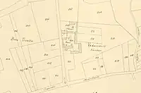 Plan cadastral du château en 1834.