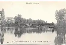 Le pont ferroviaire au-dessus du canal (carte postale).