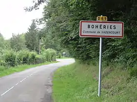 Entrée de Bohéries.