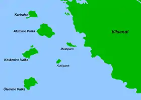 Les îles Vaika dont Ülemine Vaika saar