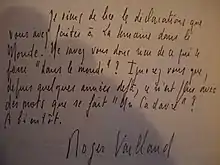 Brouillon d'une lettre à André Breton, 1948, sur le Cadavre exquis