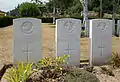 Tombes de soldats britanniques tombés le 16 septembre 1914 lors de la première bataille de l'Aisne.
