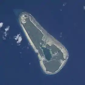 Image satellite de Vaitupu.