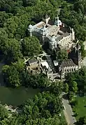 Photographie aérienne du château.