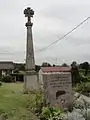 Croix de chemin et memorial bataille de la Marne à Mussey.