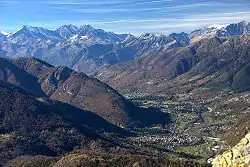 Vue sur le val Vigezzo et le mont Torriggia