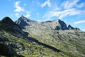 Vue du Pizzo Paglia depuis le val Leggia.