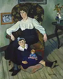 Marie Coca et sa fille (1913), huile sur toile, musée des Beaux-Arts de Lyon.