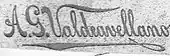 signature d'Alberto G. Valdeavellano