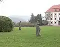 Jardins du château avec les copies des statues de Matthias Bernard Braun