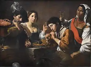 Réunion dans un cabaret (vers 1625), Paris, musée du Louvre.