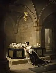 Marie-Philippe Coupin de La Couperie, Valentine de Milan pleurant son époux, Louis d'Orléans, 1822 (château de Blois).