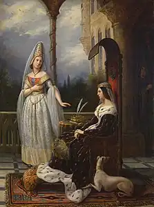 Valentine de Milan et Odette de Champdivers, 1838, localisation inconnue.