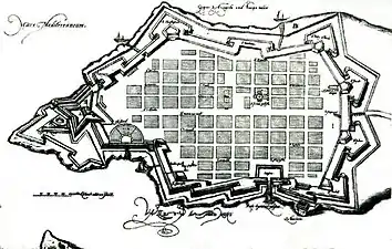 Plan ancien en noir et blanc de La Valette.
