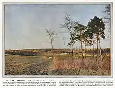 La vallée de la Gergogne, lieu des combats, avec au fond Acy.