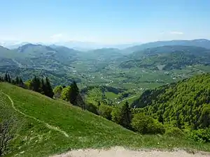 Vue de la vallée Verte depuis le sommet du mont Forchat.
