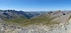 Vallée de la Blanche depuis le pic de Caramantran.