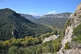 La vallée de l'Agly à Saint-Arnac, dans le nord.