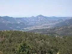 La vallée de l'Ouvèze depuis le col du Perty dans la Drôme