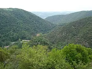 Panorama sur la vallée de la Galaure depuis Sainte-Euphémie.