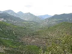 Vallée de la Roanne depuis le Pas de l'Échaillon.