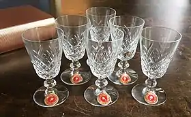 Six verres à liqueur de Vallérysthal