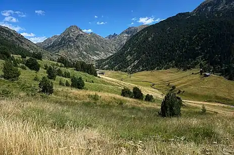 La vallée d'Incles et le riu d'Incles.