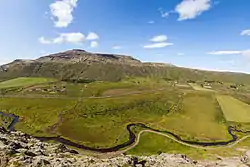 La Haukadalur depuis la Laugarfjall.