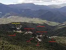Valle d'Orezza (cun Rapaghju) visti da u Monte Zuccarellu. Valle d'Orezza (et Rapaggio) depuis le Monte Zuccarello.