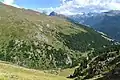 Vallée du Malrif depuis le GR 58 près d'Abriès.