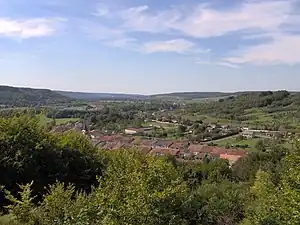 Vue de la vallée de l'Ornain depuis le belvédère de la Vierge Noire à Nançois-sur-Ornain, au sud.