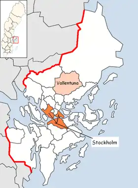 Localisation de Vallentuna