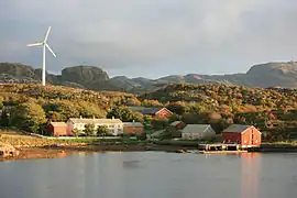 Une éolienne dans la commune de Bjugn.