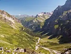 Vue du vallon depuis le dessus des Creux.