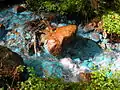 L'Éve-verda (en patois valdôtain, « Eau verte »), source d'eau turquoise dans le vallon de Saint-Marcel