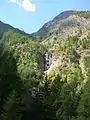 La cascade du vallon vue du sentier pour Servette.