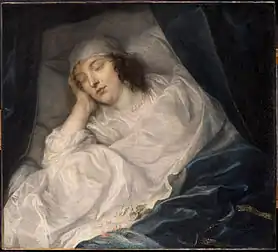 Lady Digbysur son lit de mort, 1634Dulwich Picture gallery