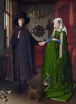 La chambre des époux Arnolfini. Jan van Eyck, 1434